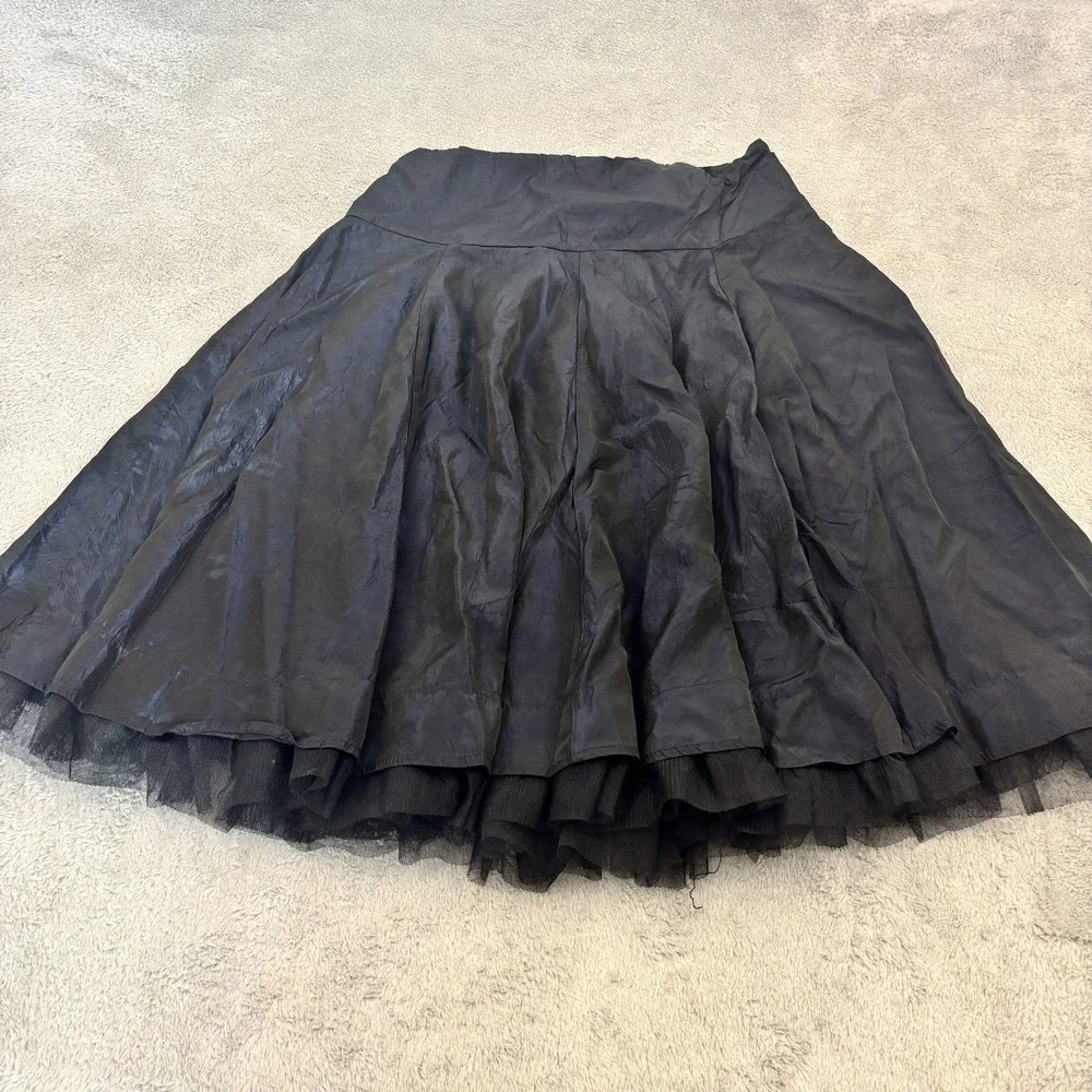 Monkey Wear Skirt Girls 16 Dark Blue Iridescent Tulle Fairy Grunge Festival Rave - Picture 1 of 12
